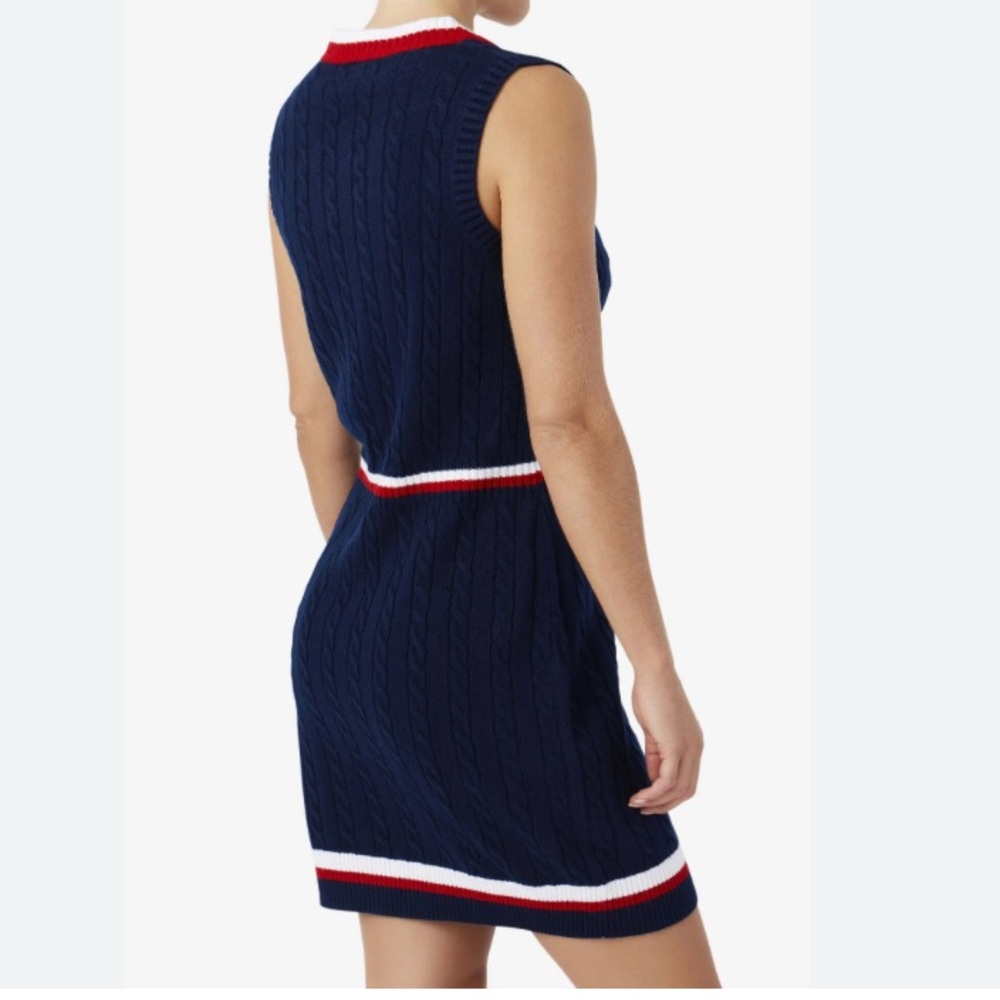 Fila’s Darian Sweater Knit Dress Navy/Red/White XS - Picture 5 of 11